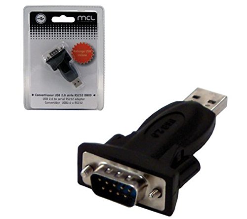 Convertisseur USB 2.0 série RS232 1 port DB09 mâle + rallonge 1,80m