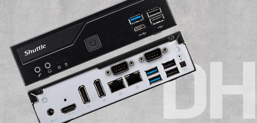 Shuttle XPC slim DH6102B - DH610v2 Configurable (Sans Système d'exploitation, Intel Processor 300 3.70 GHz, 8 Go DDR5 SO-DIMM, 120/128 Go SSD M.2 (NVMe), Aucun, Aucun, Aucun, Aucun, Aucun)